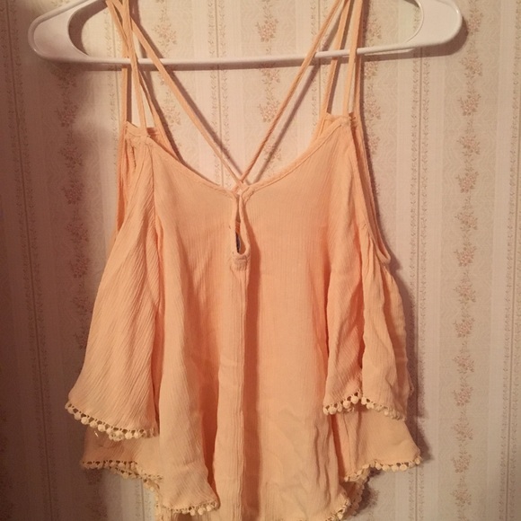 Light orange flowy top - Picture 3 of 4